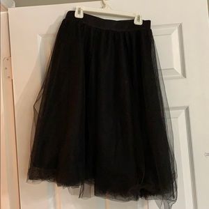 Black tulle skirt
